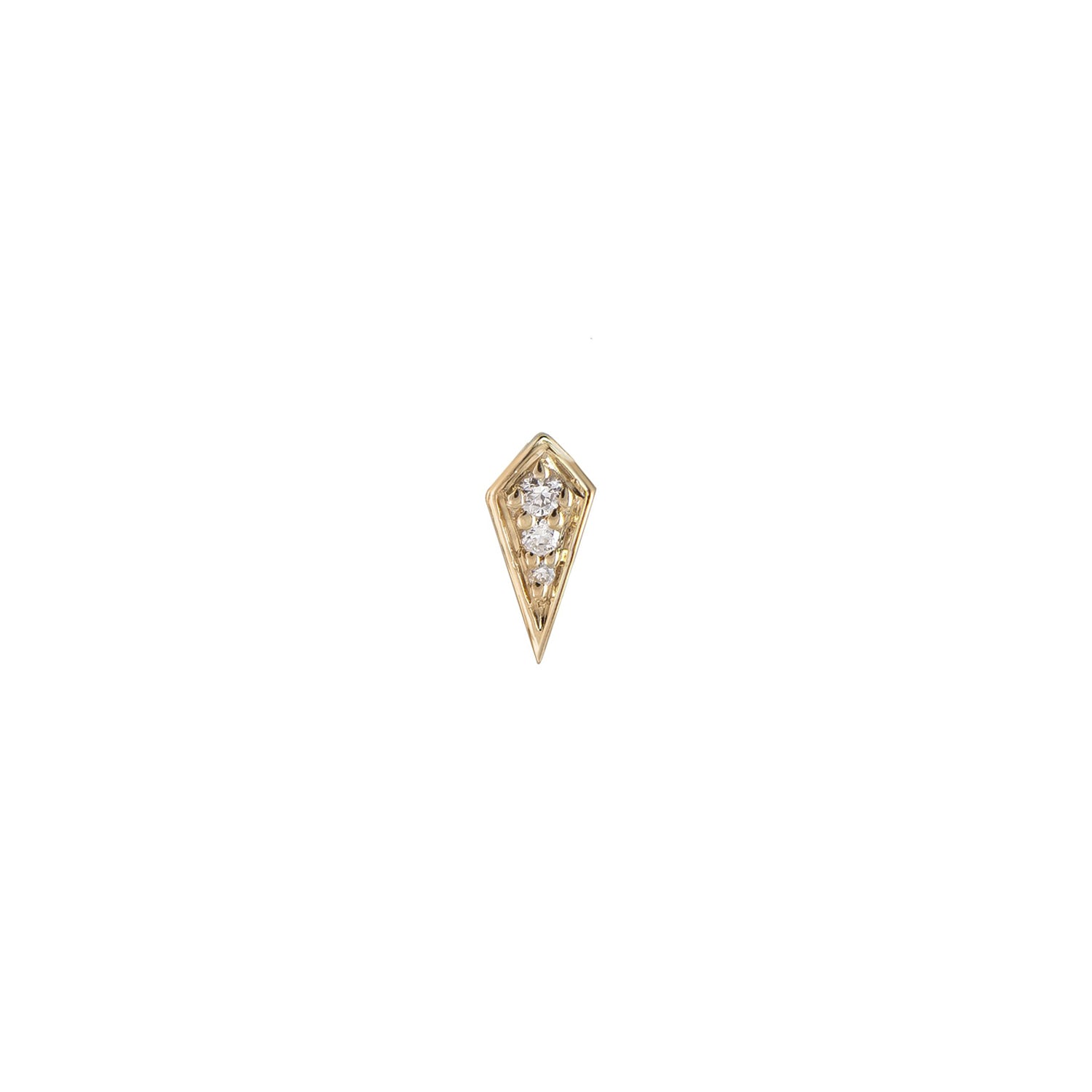 Mini Point Rhombus Gemstone Studs