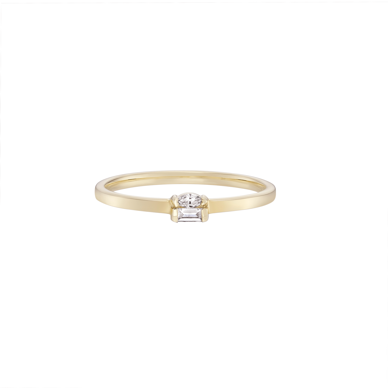 metier by tomfoolery: Diamond date duo ring 