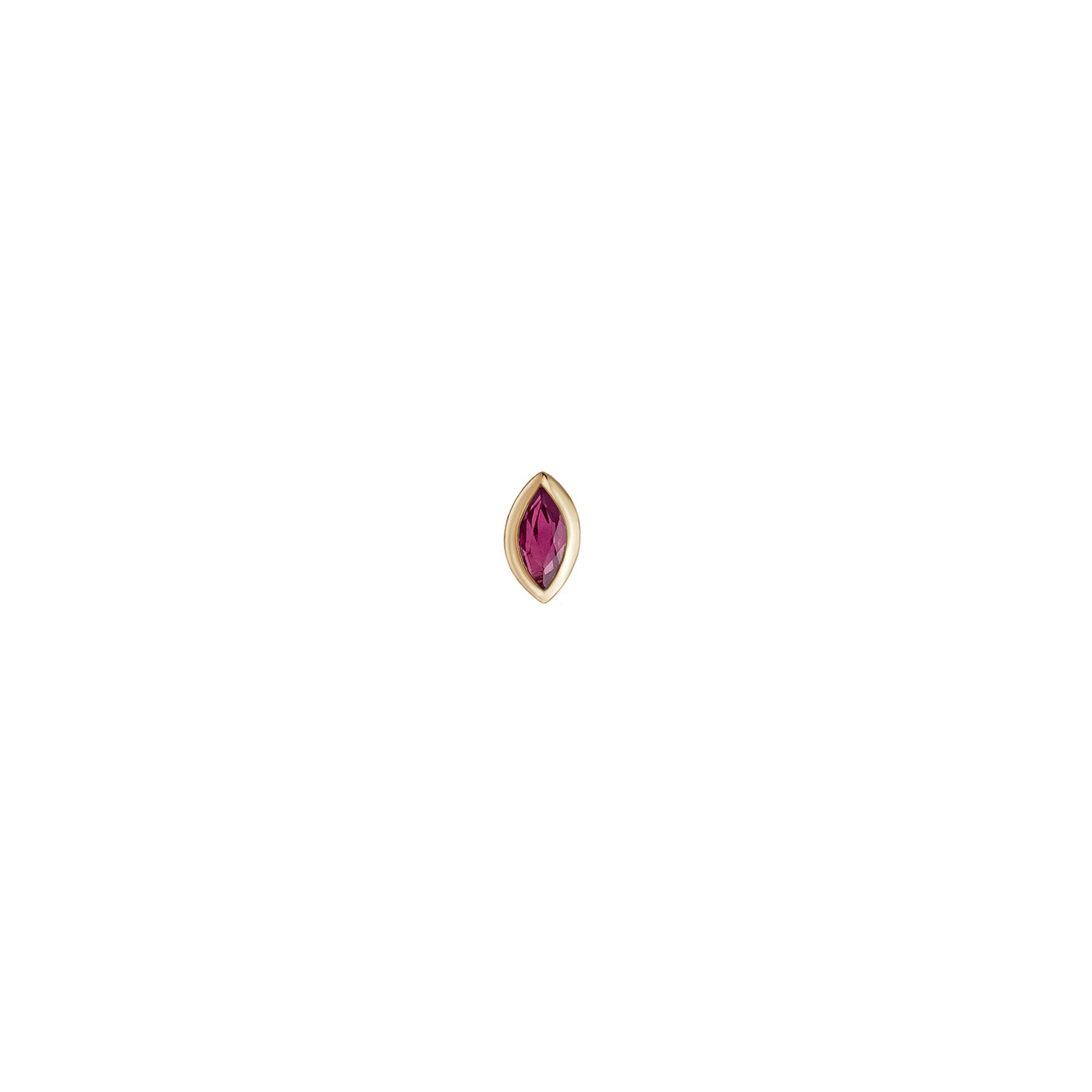 Mini Bezel Set Marquise Gemstone Studs