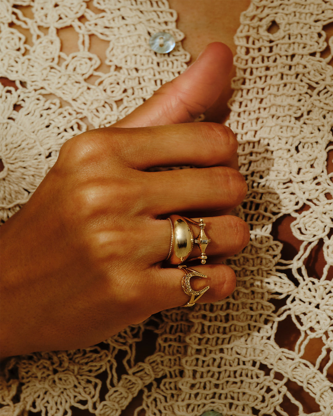 Mudra Baguette Diamond Spinning ring metier by tomfoolery