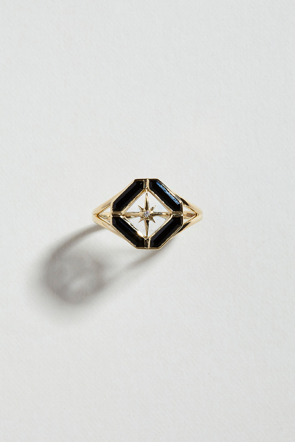 Black Spinel Astra Journey Ring