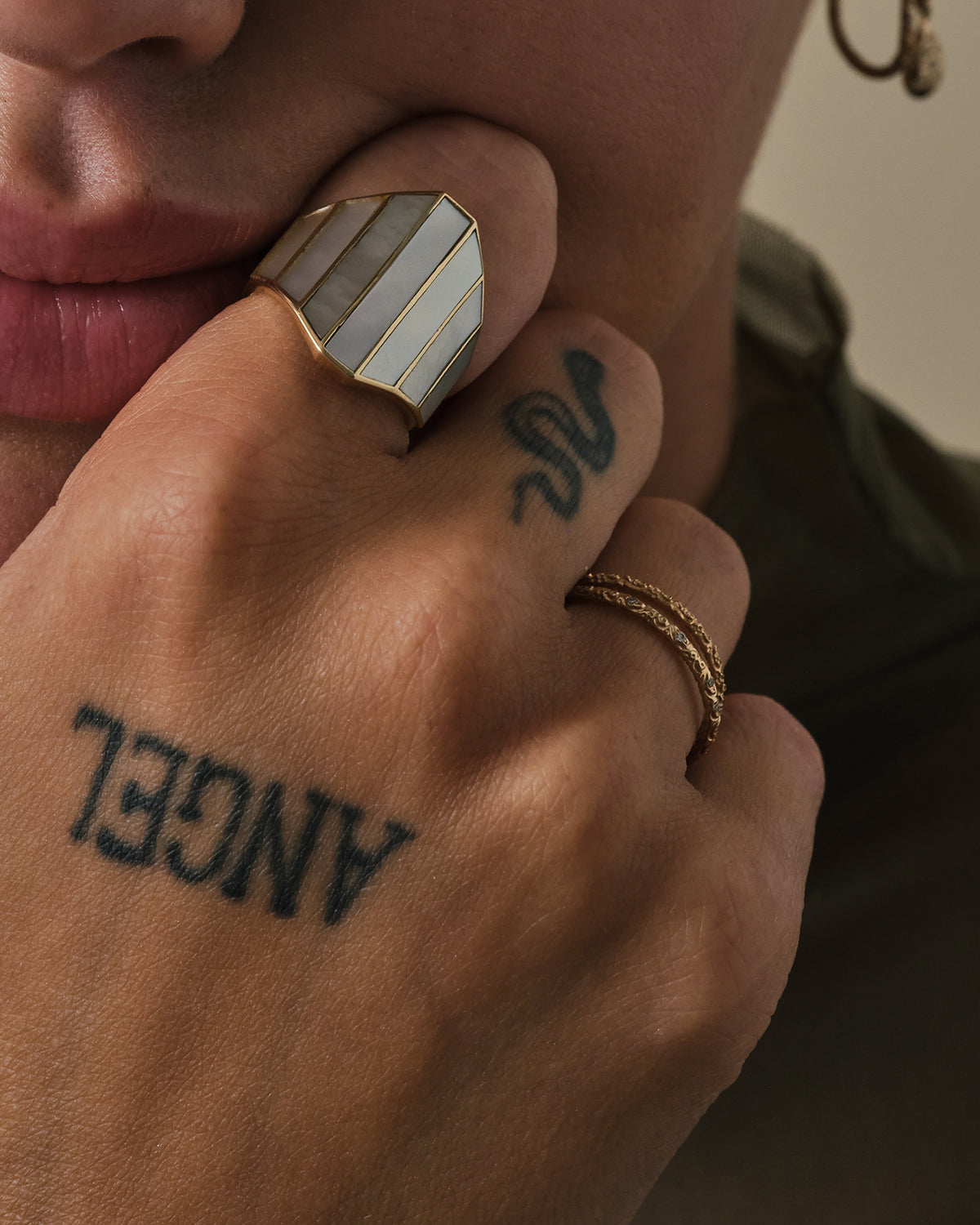 Pearl Shield Ring