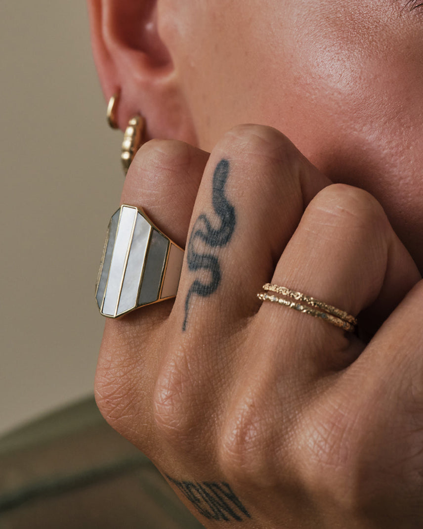 Pearl Shield Ring
