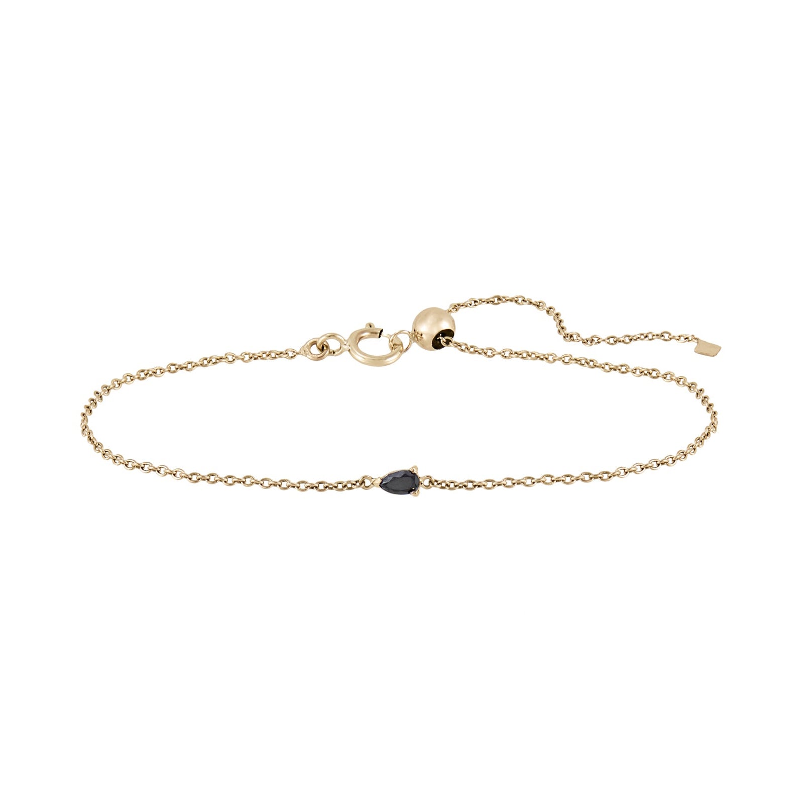 Pear Gemstone Adjustable Bracelets