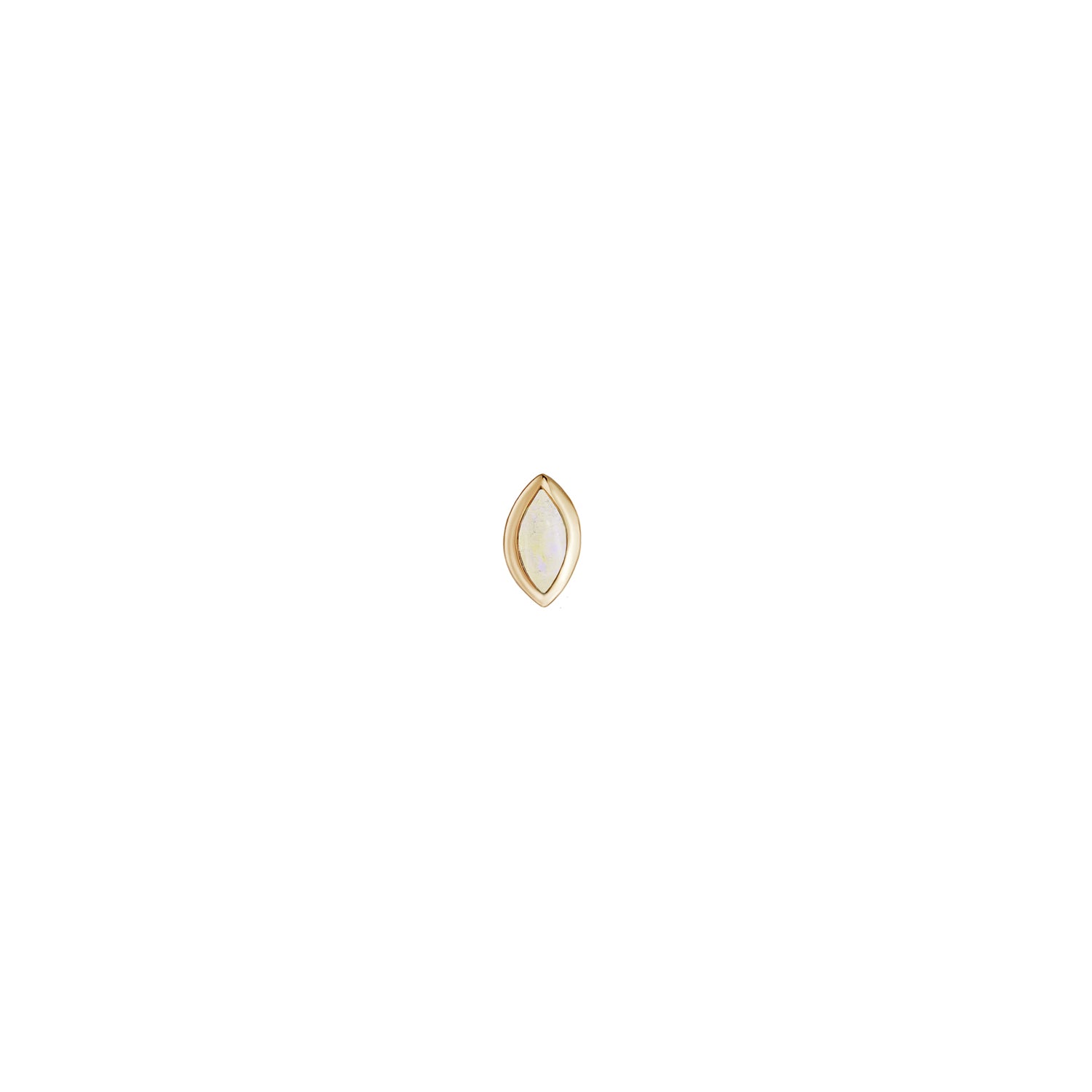 送料関税込【AMY O】Tiny Marquise Gemstone Stud (2色)☆国内発 Marquise Shaped Stud Earrings, 14K White Gold Studs, Crystal
