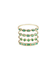 5 Stone Emerald Ring