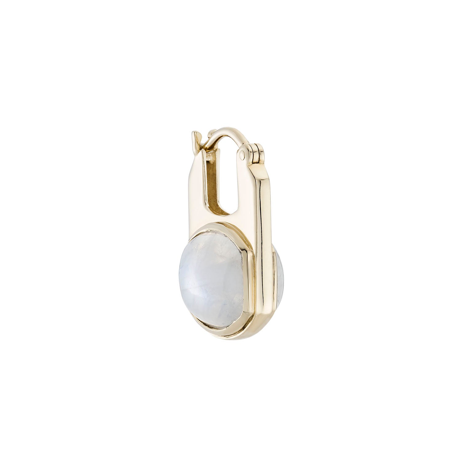 Moonstone Rondelle Statement Huggie