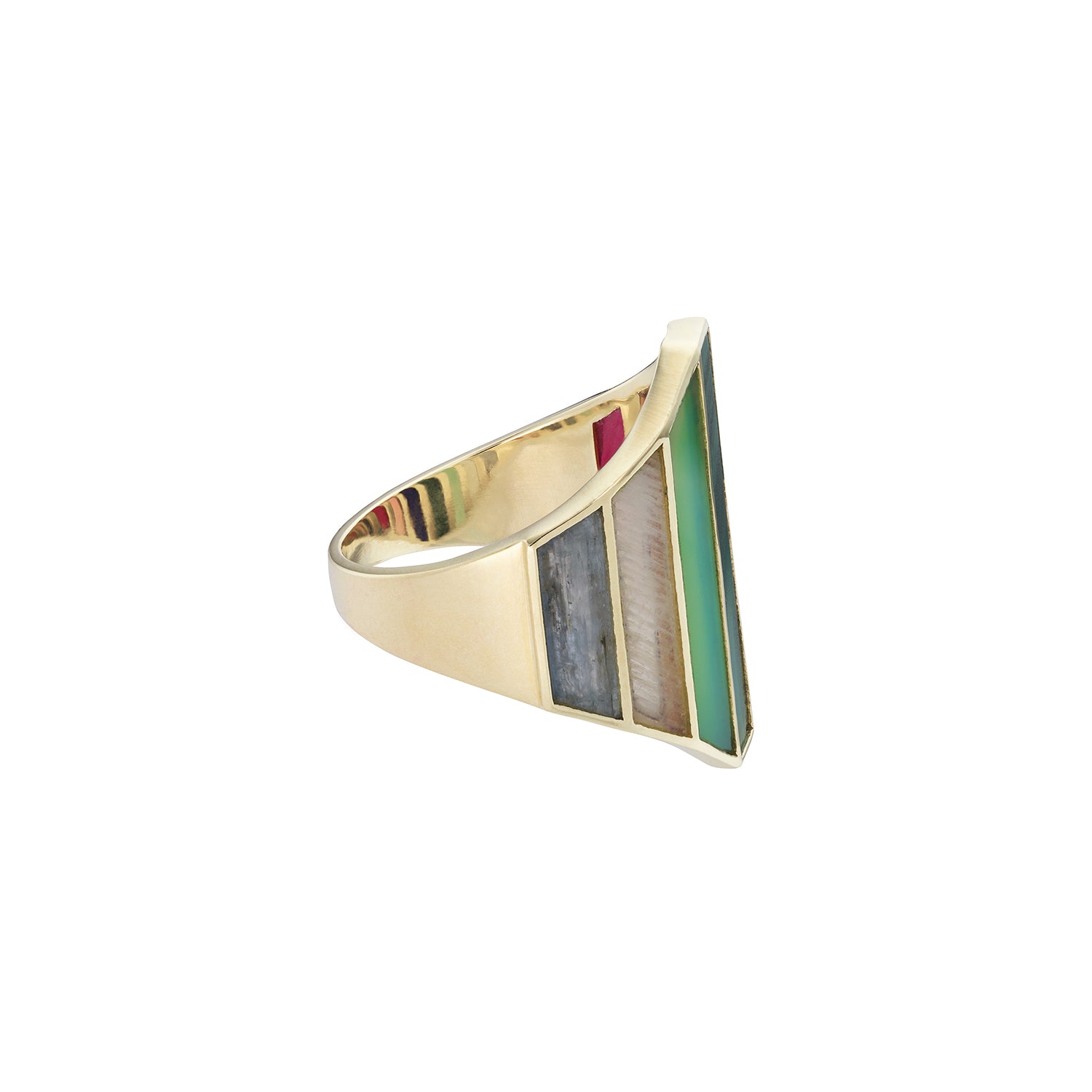 "Midnight Mesa" Shield Ring Side
