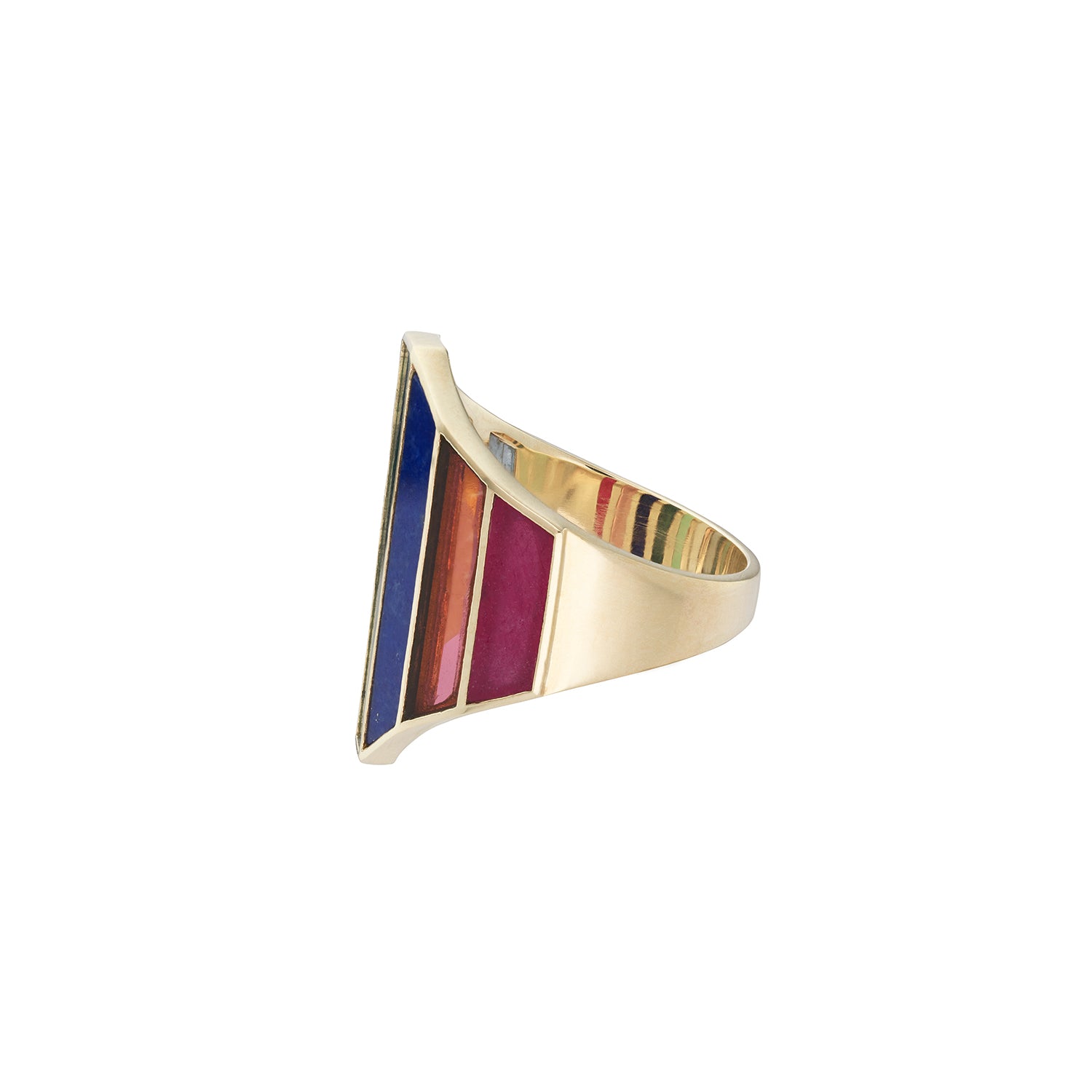 "Midnight Mesa" Shield Ring Side