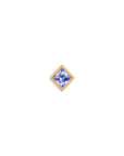 Bezel Set Princess Gemstone Studs