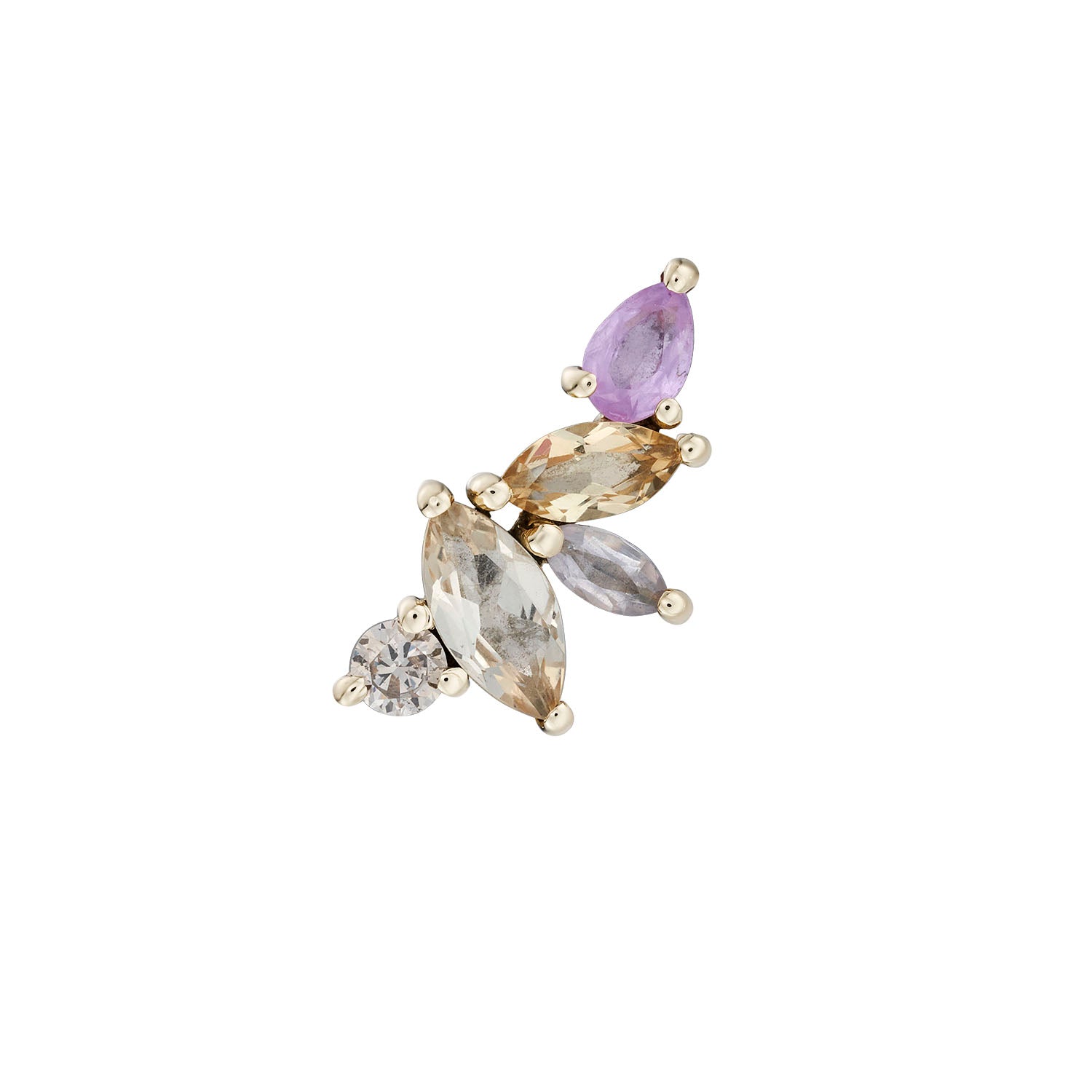 Kaleido Dawn Cluster Ear Climber