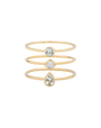 Aquamarine Stacking Rings