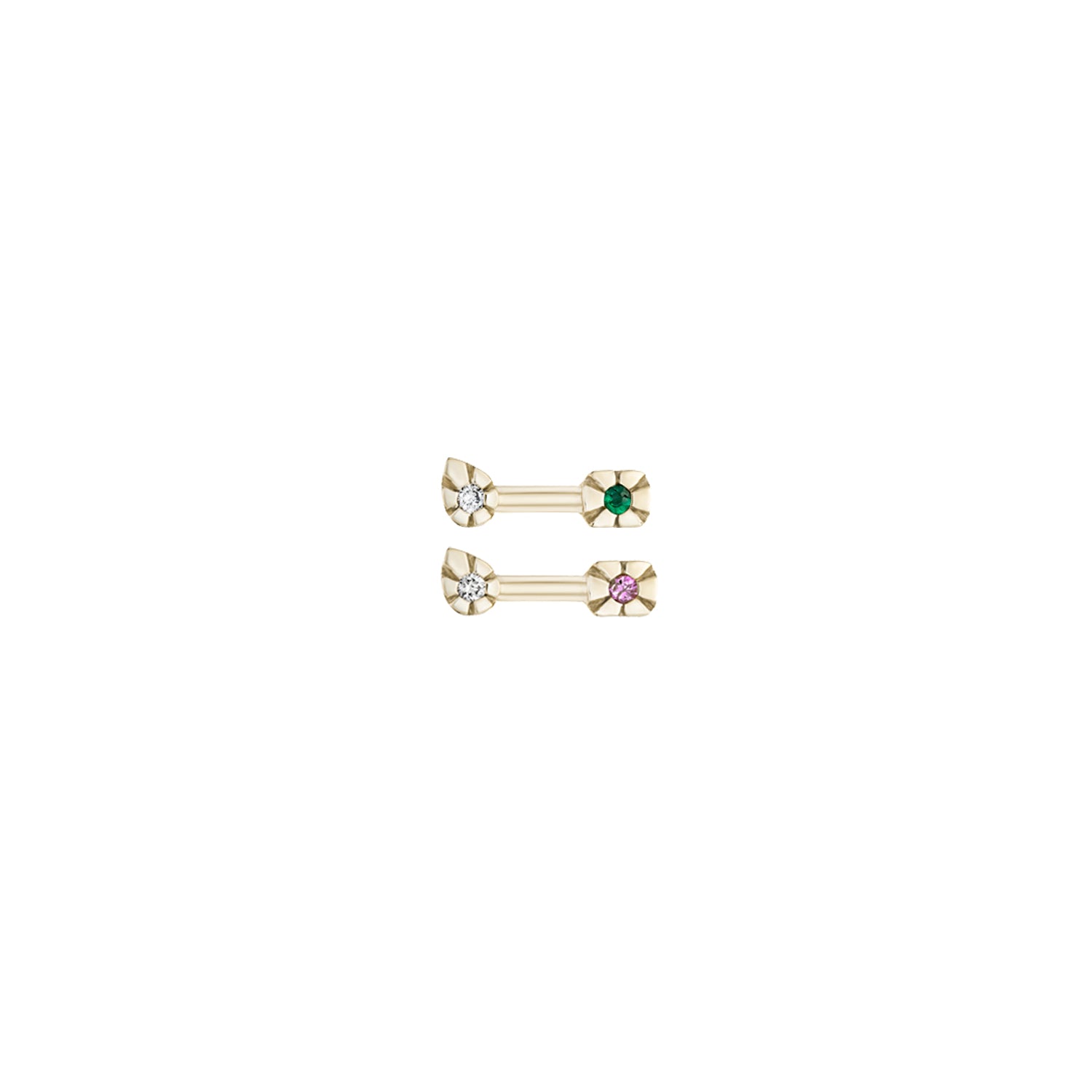AZ Duo Oval Stud
