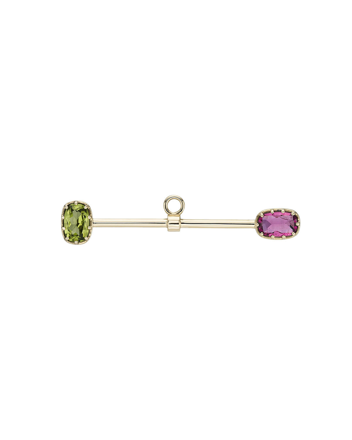 AZ Palladio Peridot & Pink Tourmaline T-Bar