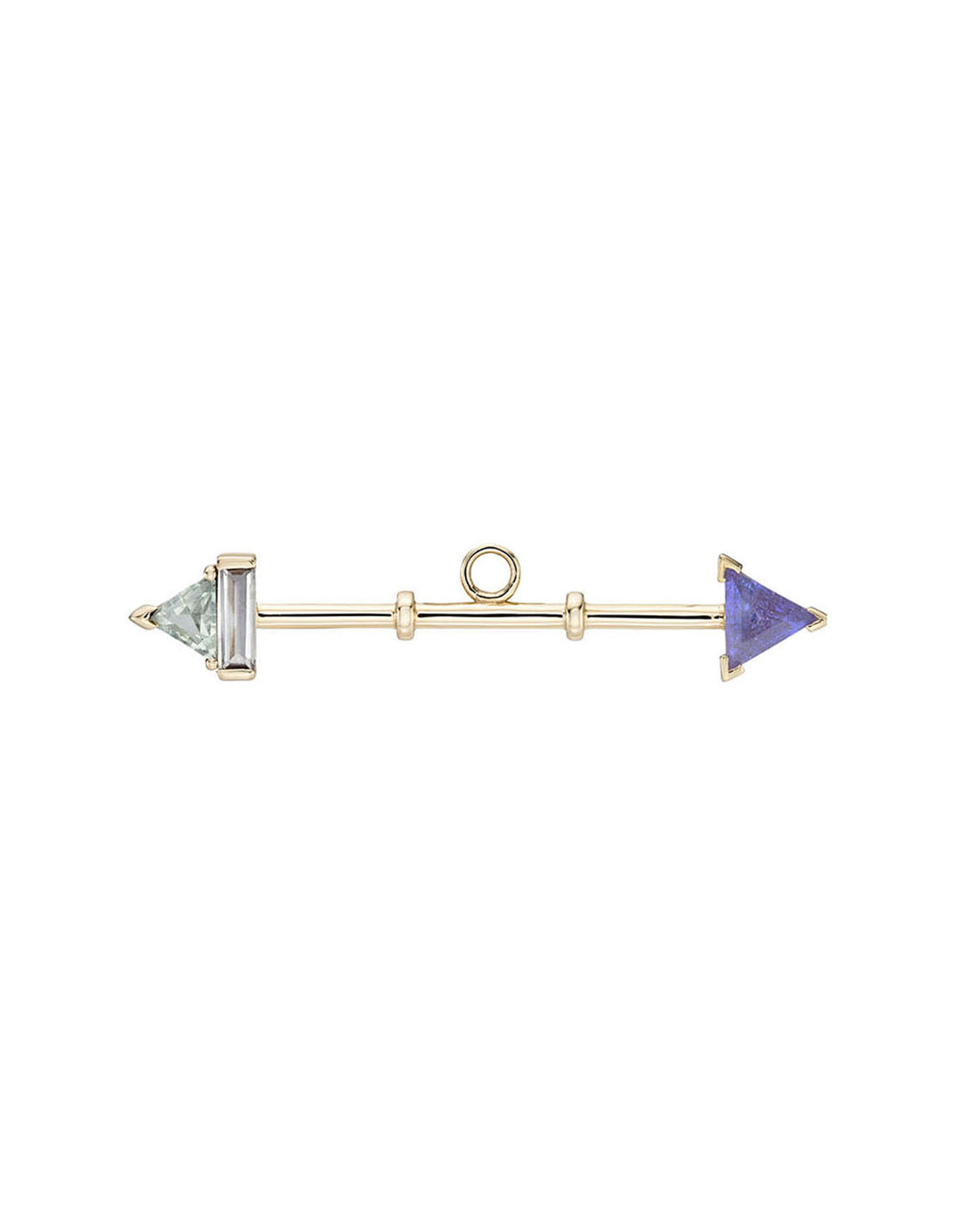 AZ Prism Green Beryl, White Topaz & Tanzanite T-Bar