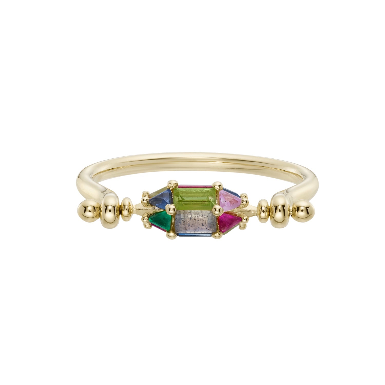 AZ Prism Multi Gemstone Spinner Ring