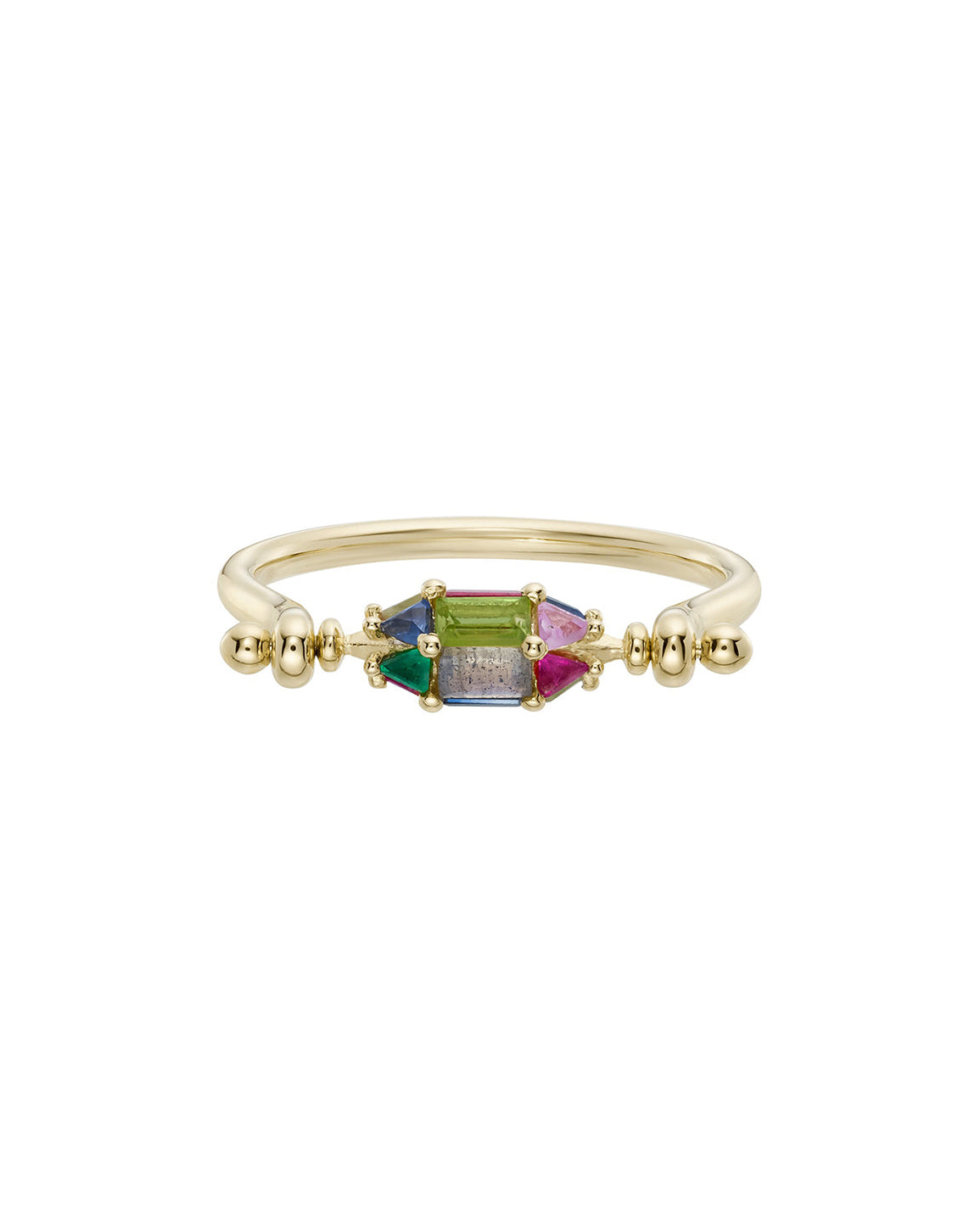 AZ Prism Multi Gemstone Spinner Ring