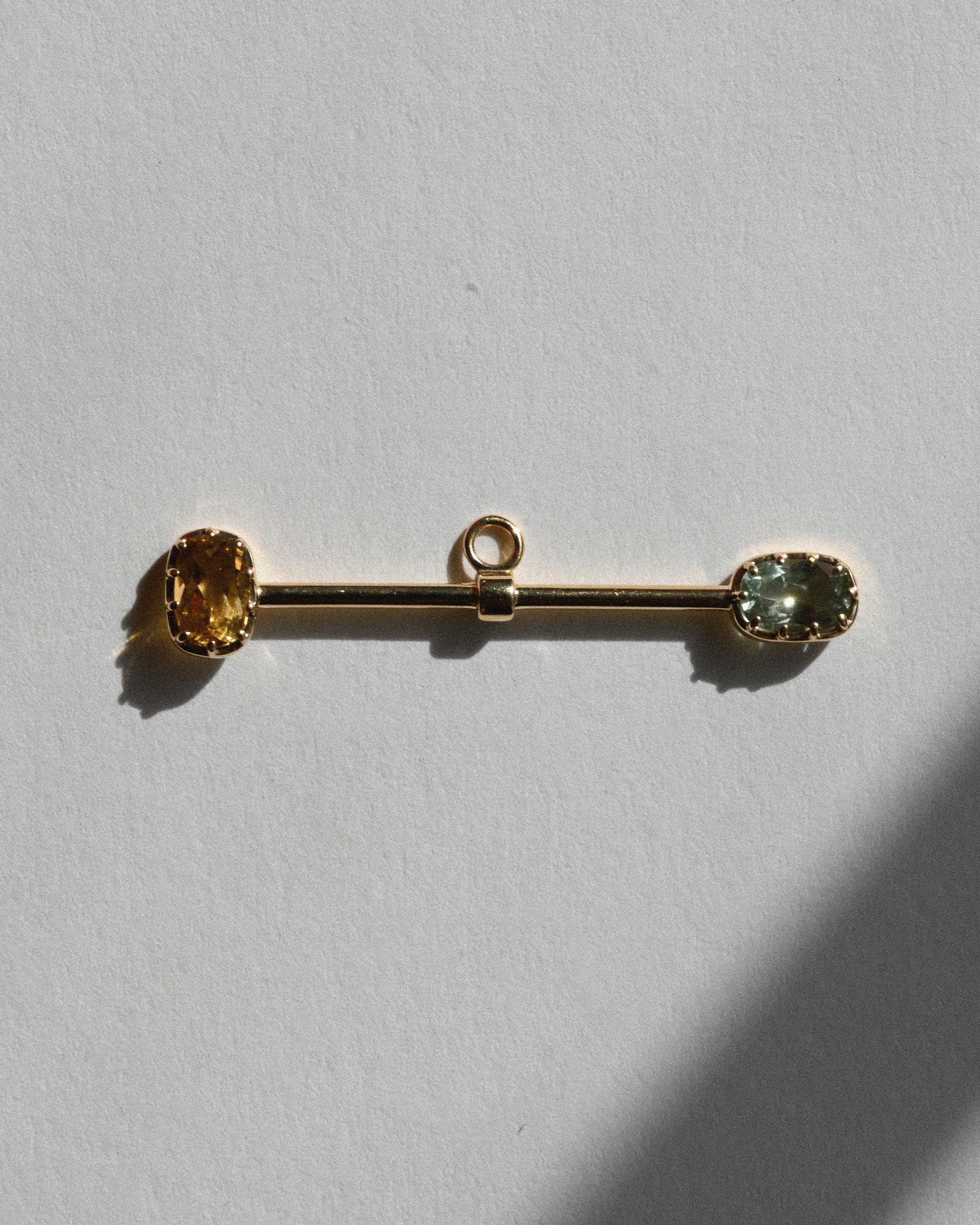 AZ T-Bar Palladio  Citrine & Green Beryl