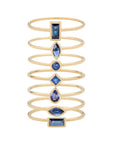 Blue Sapphire Stacking Rings