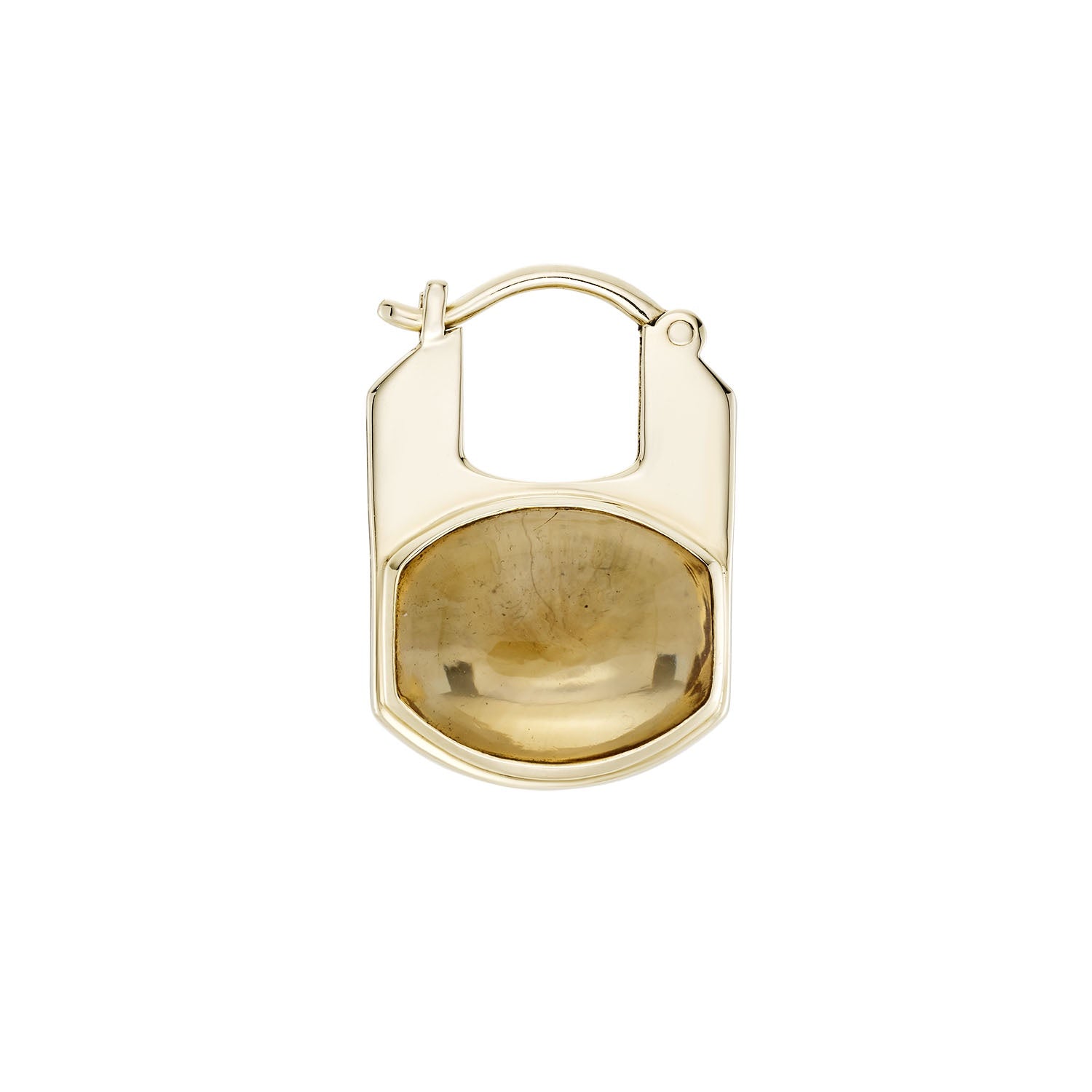 Citrine Rondelle Statement Huggie