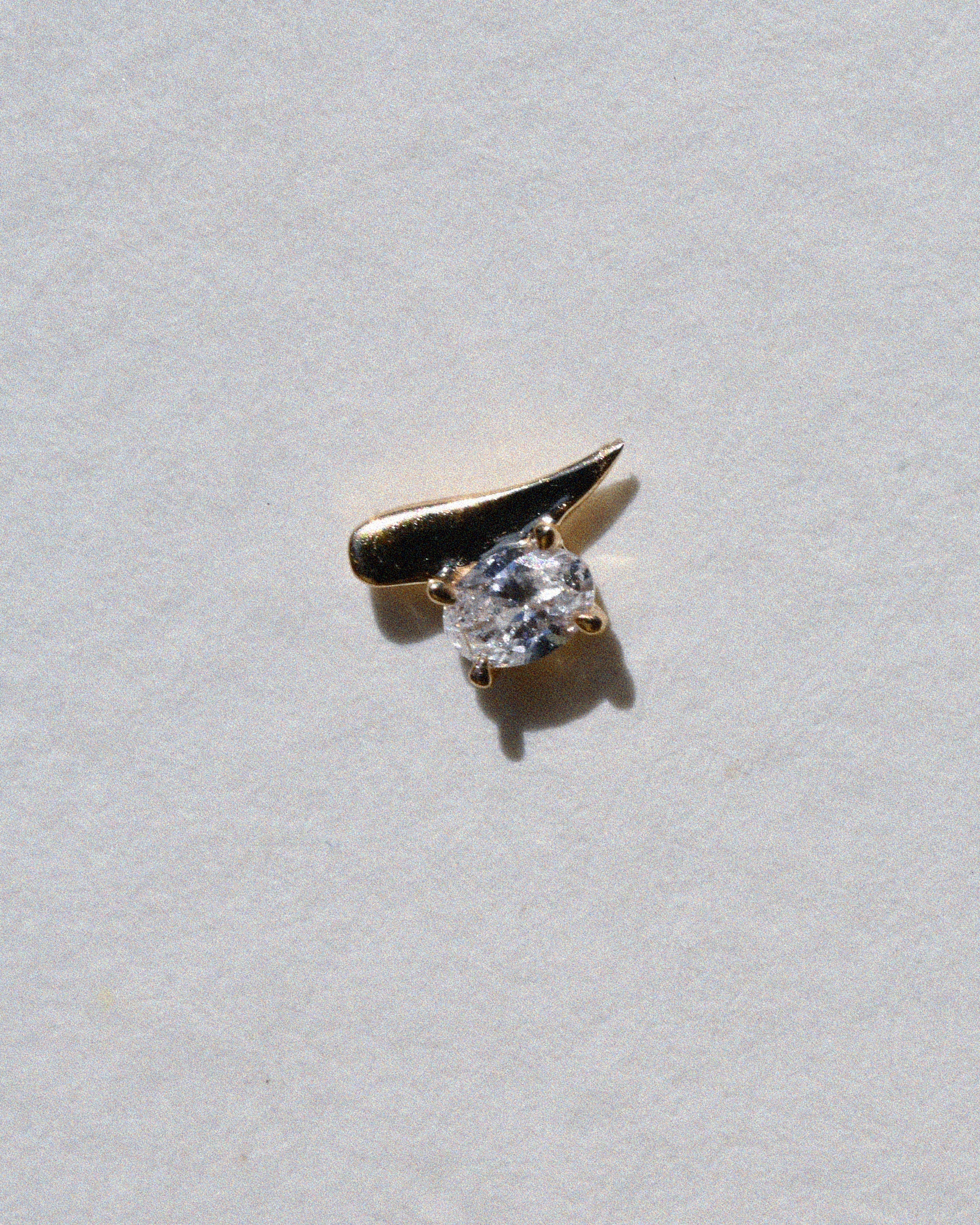 Flicker Oval Diamond Stud