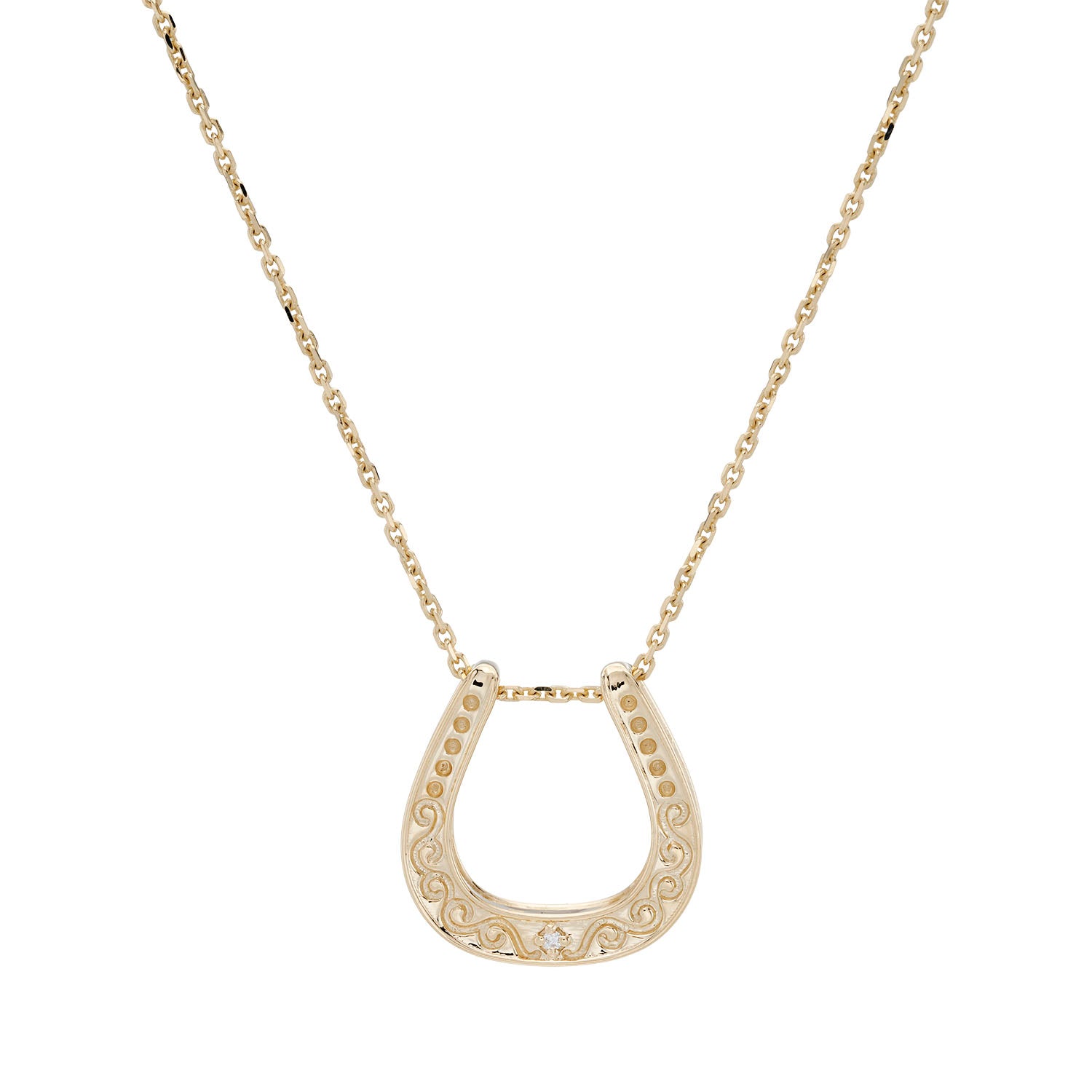 Diamond Dala  Horseshoe Pendant