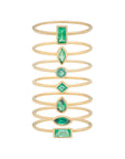 Emerald Stacking Rings