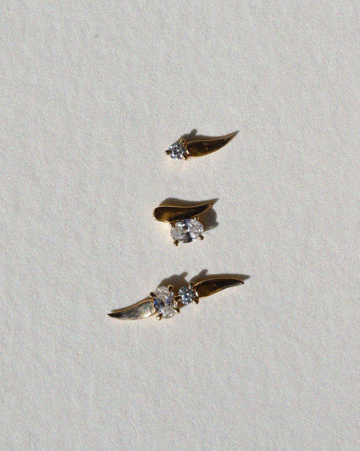 Flicker Oval Diamond Stud