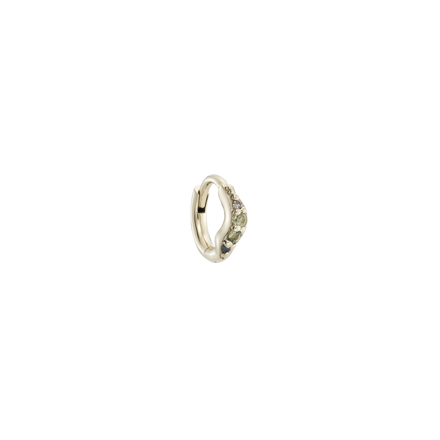 Kaleido Mist Gemstone Curve Clicker Hoop mini size