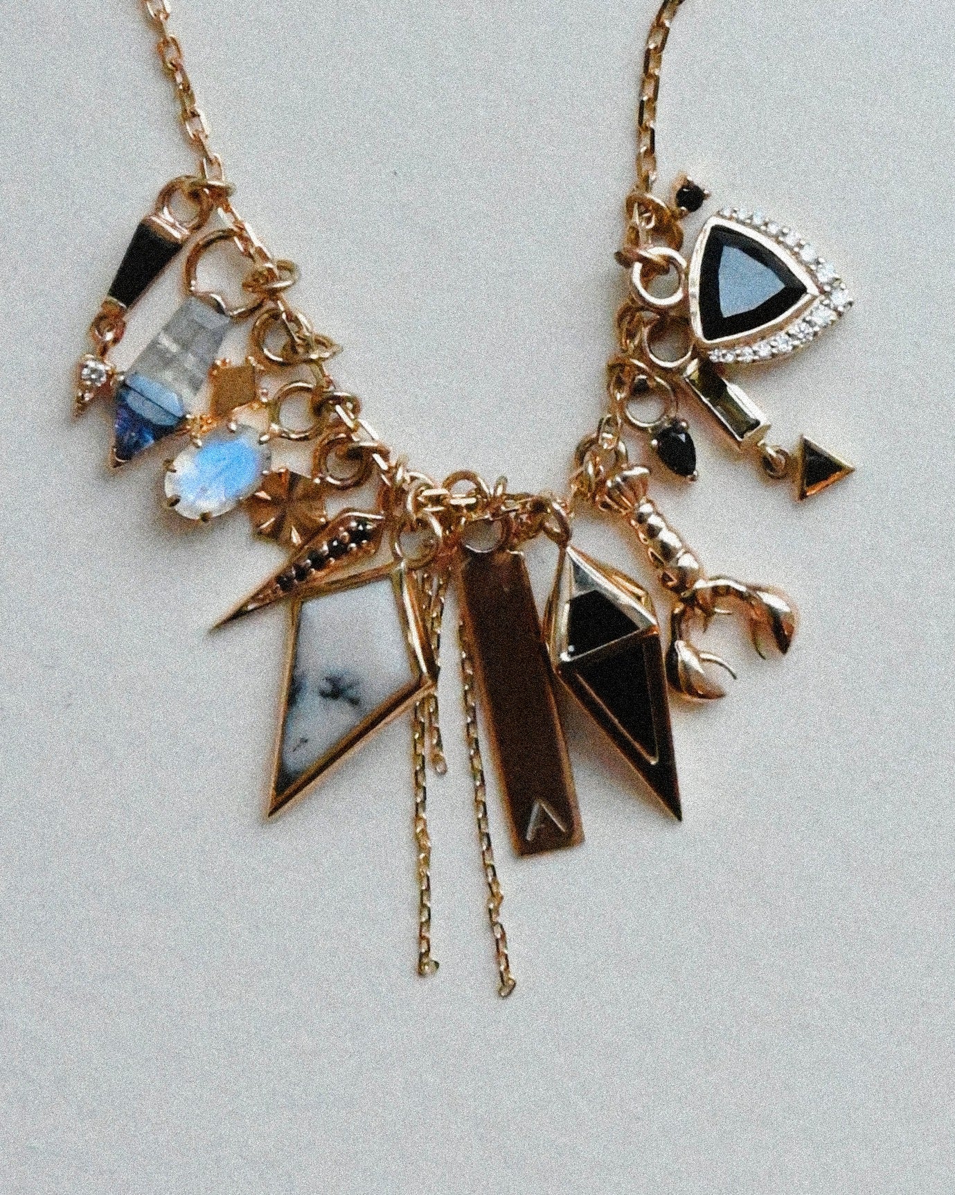 METIER BY TOMFOOLERY CLUSTERED NEKLACE