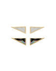 Mother Of Pearl Elongated Triangle Stud .2