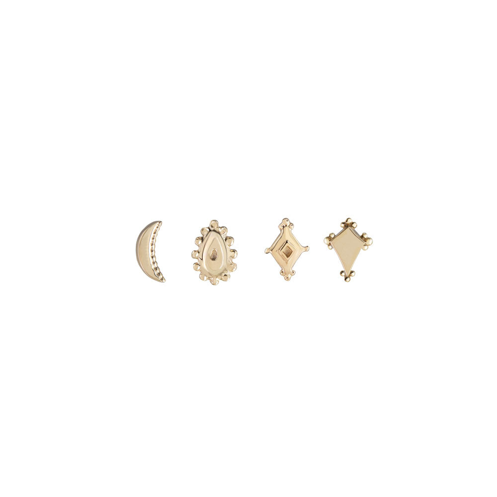 Mini Dala Detail Gold Studs