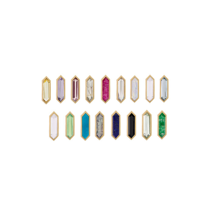 Mini Hexa Gemstone Studs