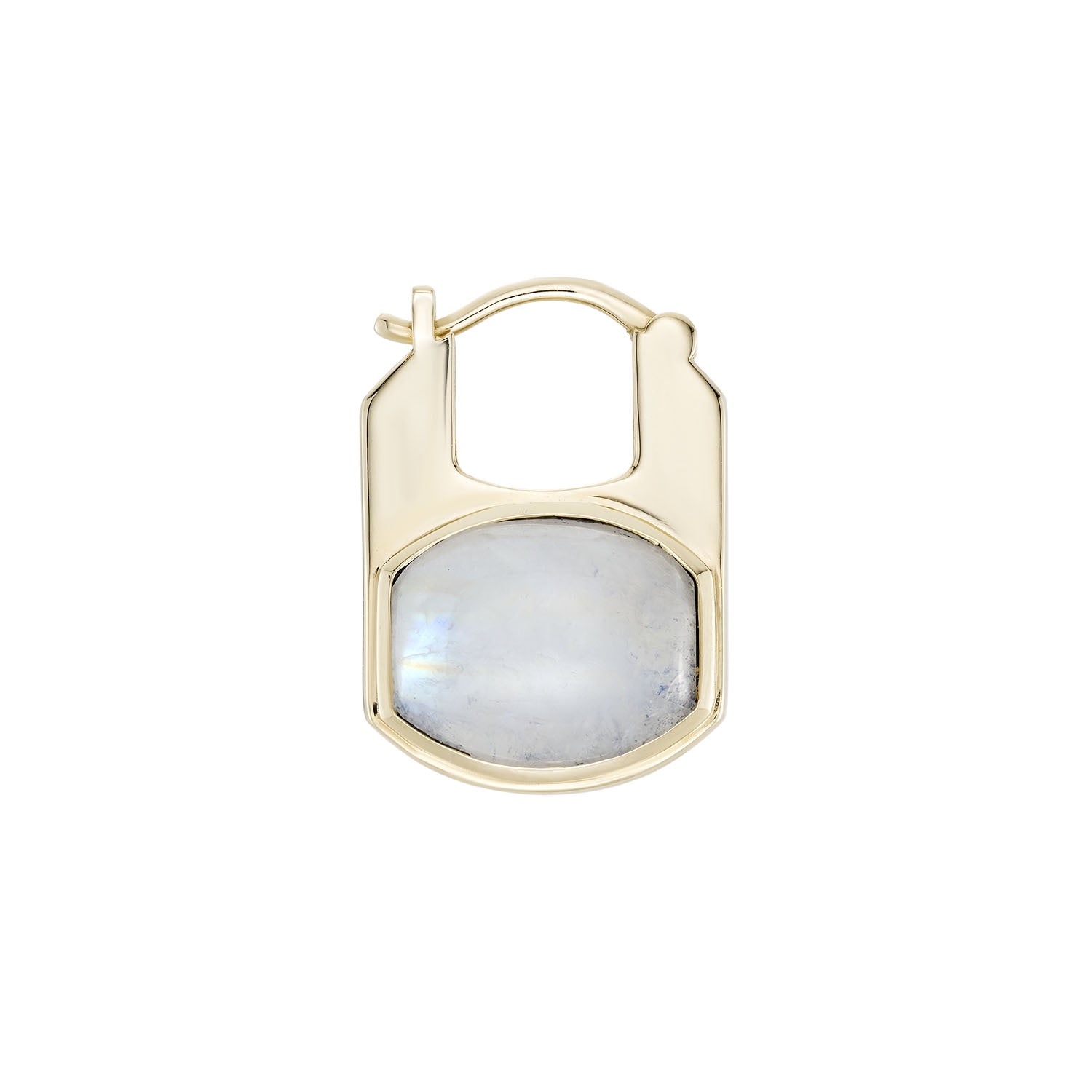 Moonstone Rondelle Statement Huggie