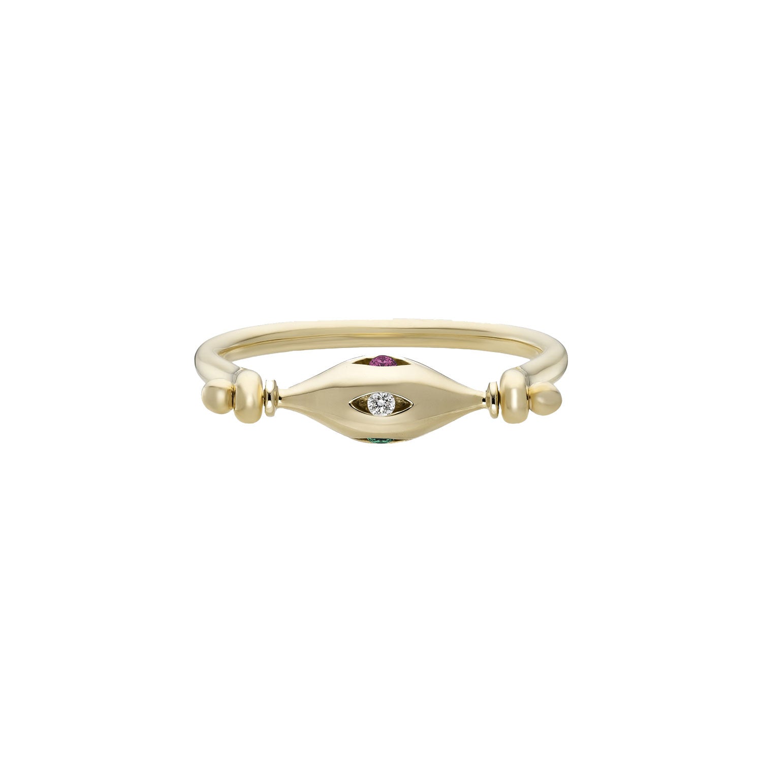 Mudra Ojo Rainbow Spinner Ring foward