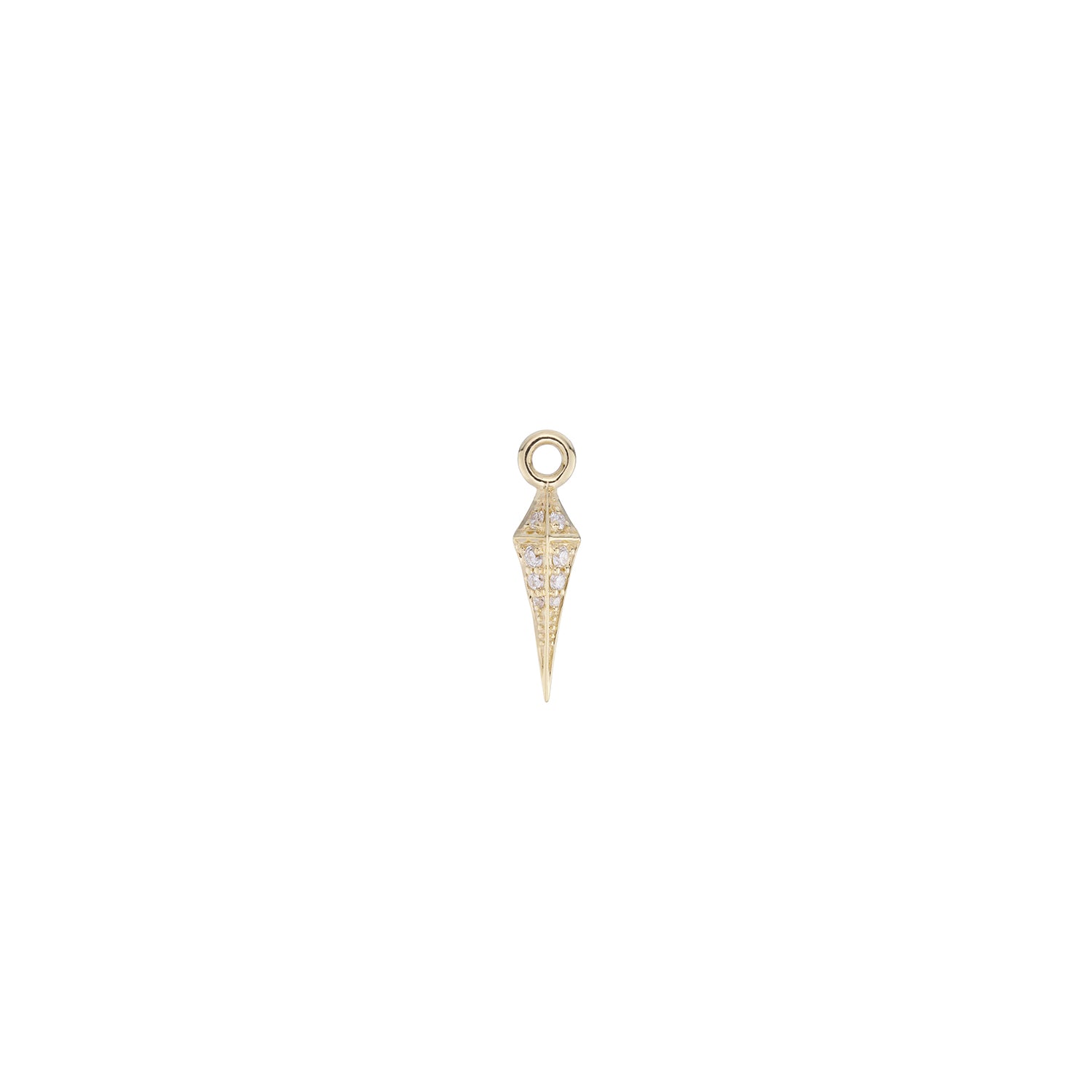 Point Pavé Diamond Plaque Short