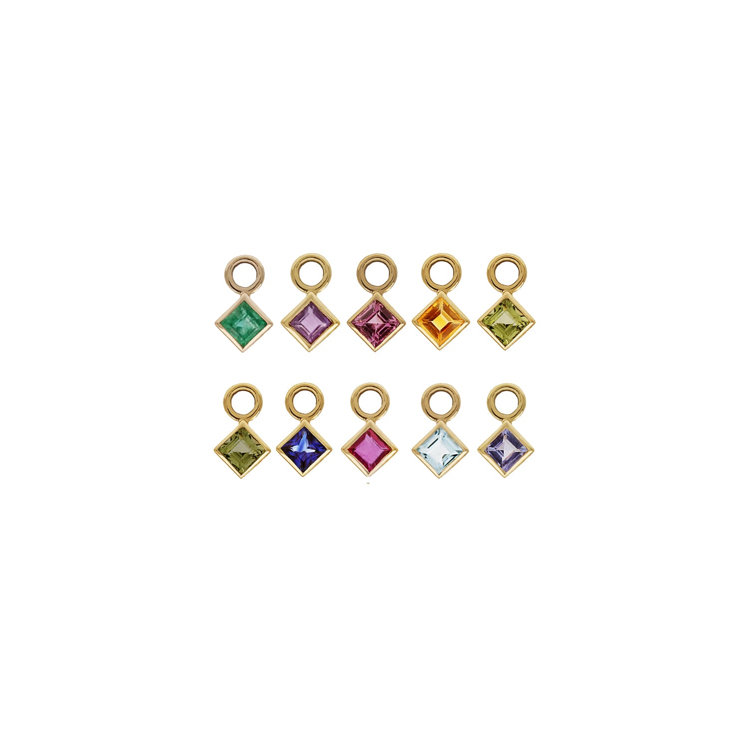 Princess Cut Gemstone Plaques