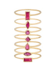 Ruby Stacking Rings