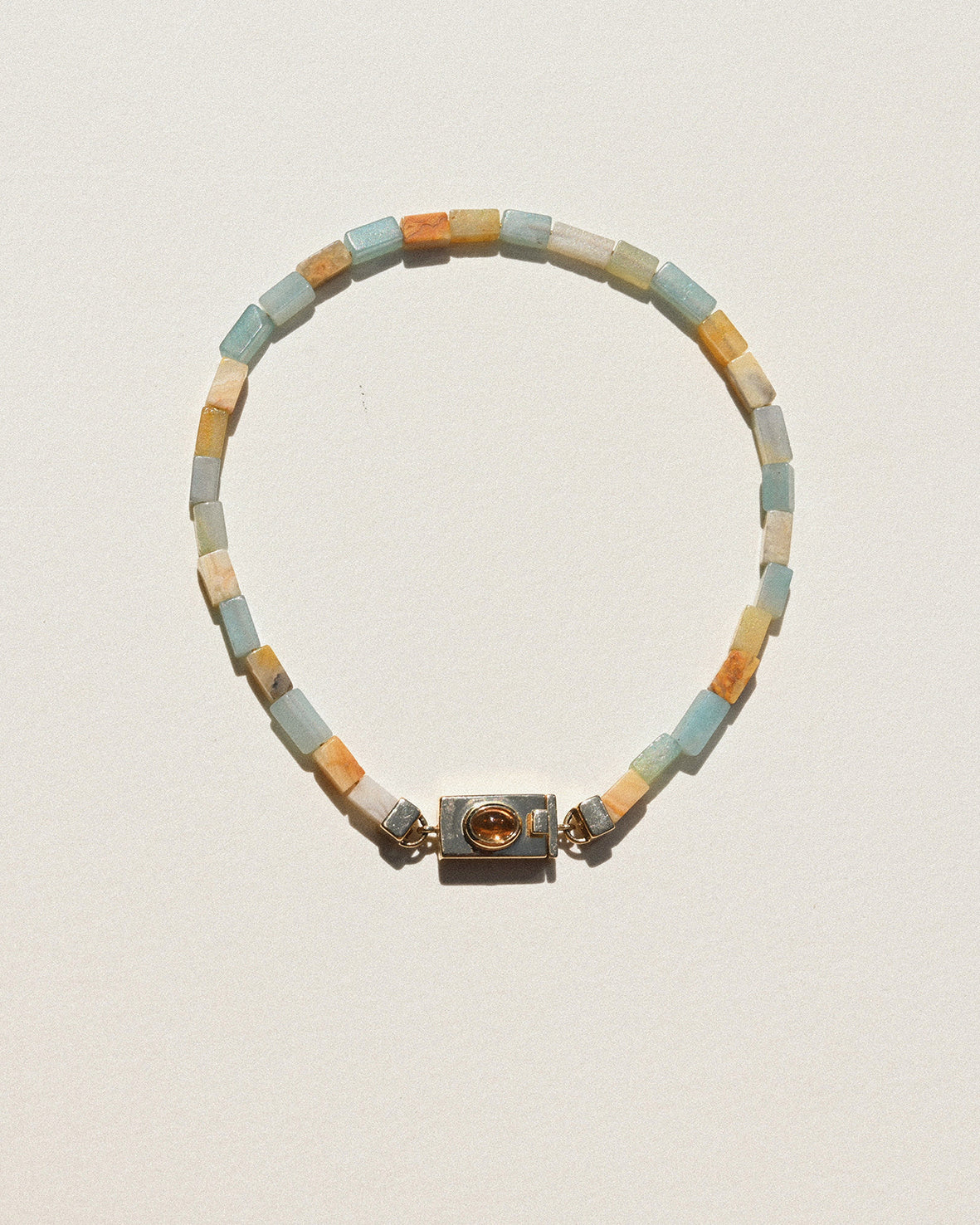 Rondelle Citrine Single Beaded Bracelet