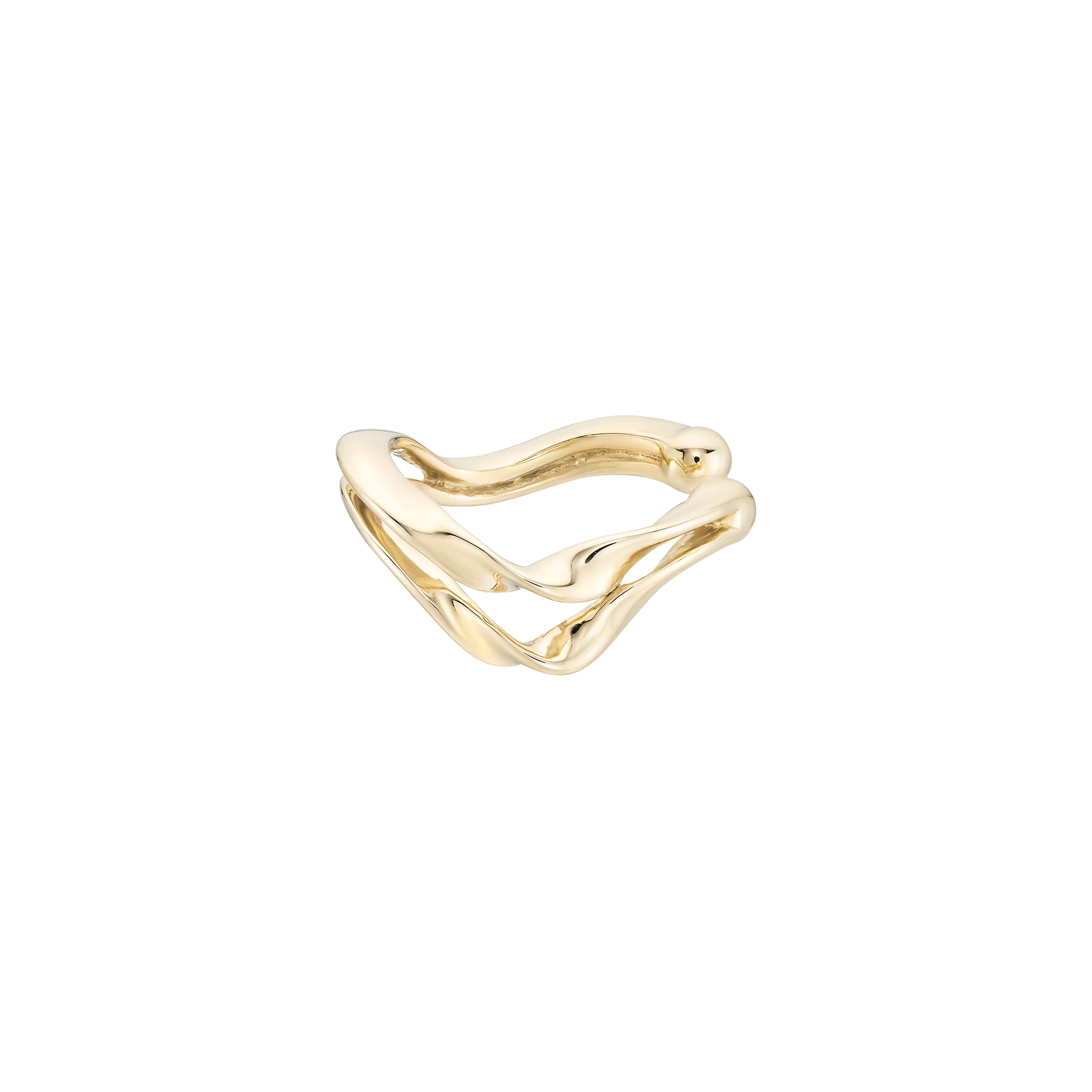 Rondelle Double Curve Ear Cuff