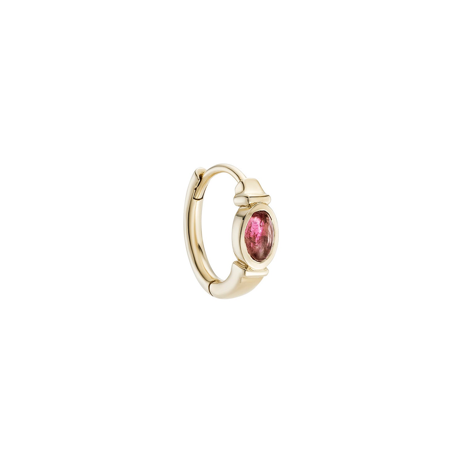 Rondelle Gemtone Clicker Hoop Pink Tourmaline
