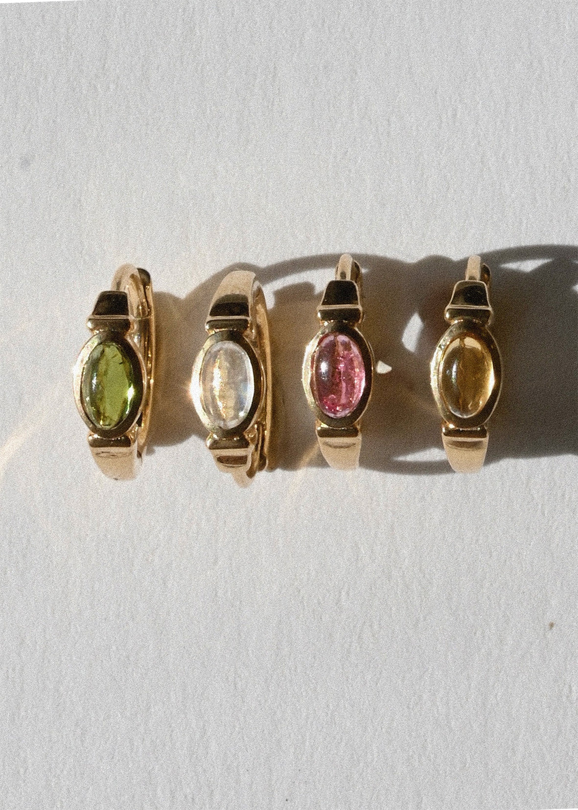 Rondelle Gemtone Clicker Hoops mood shot