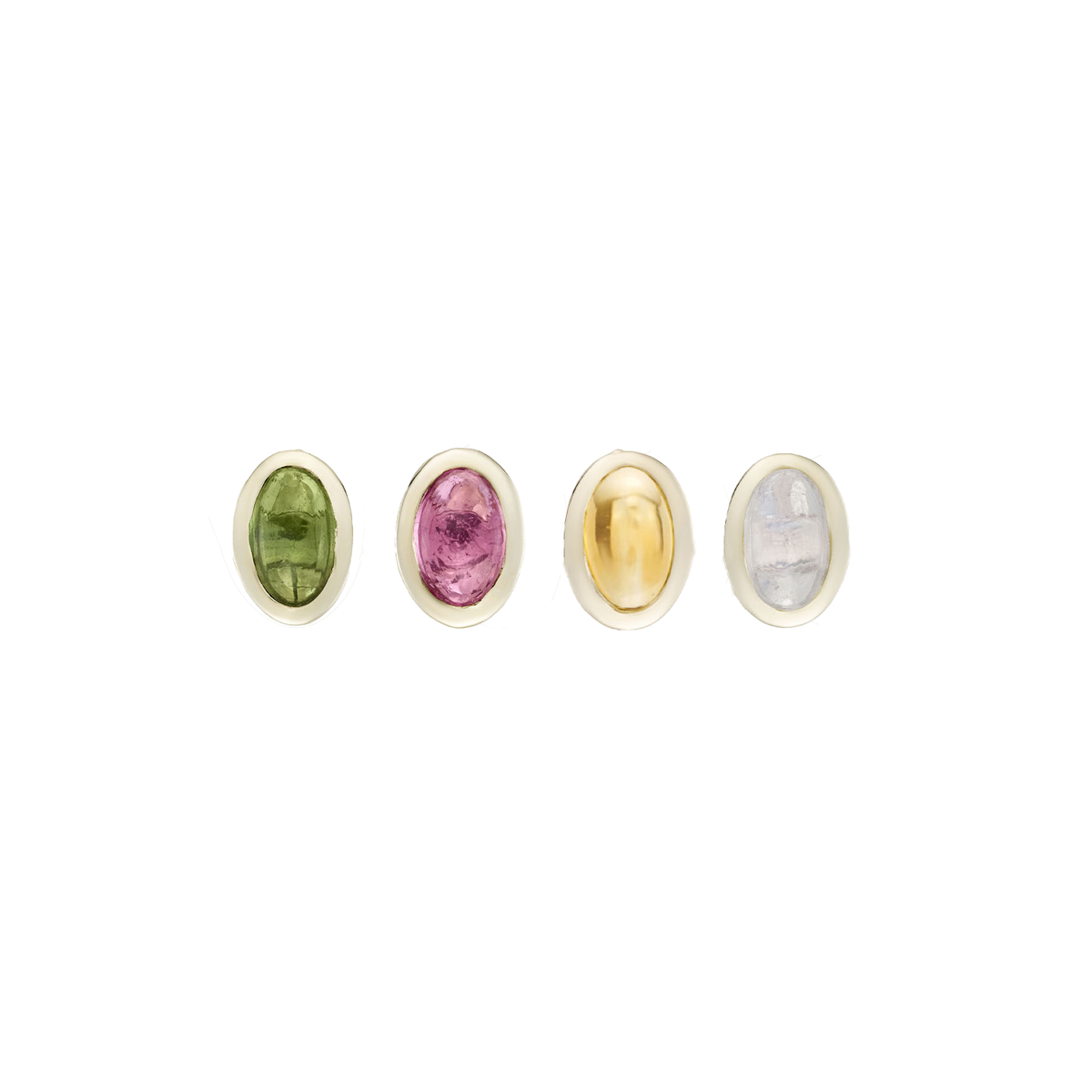 Rondelle Gemstone Stud