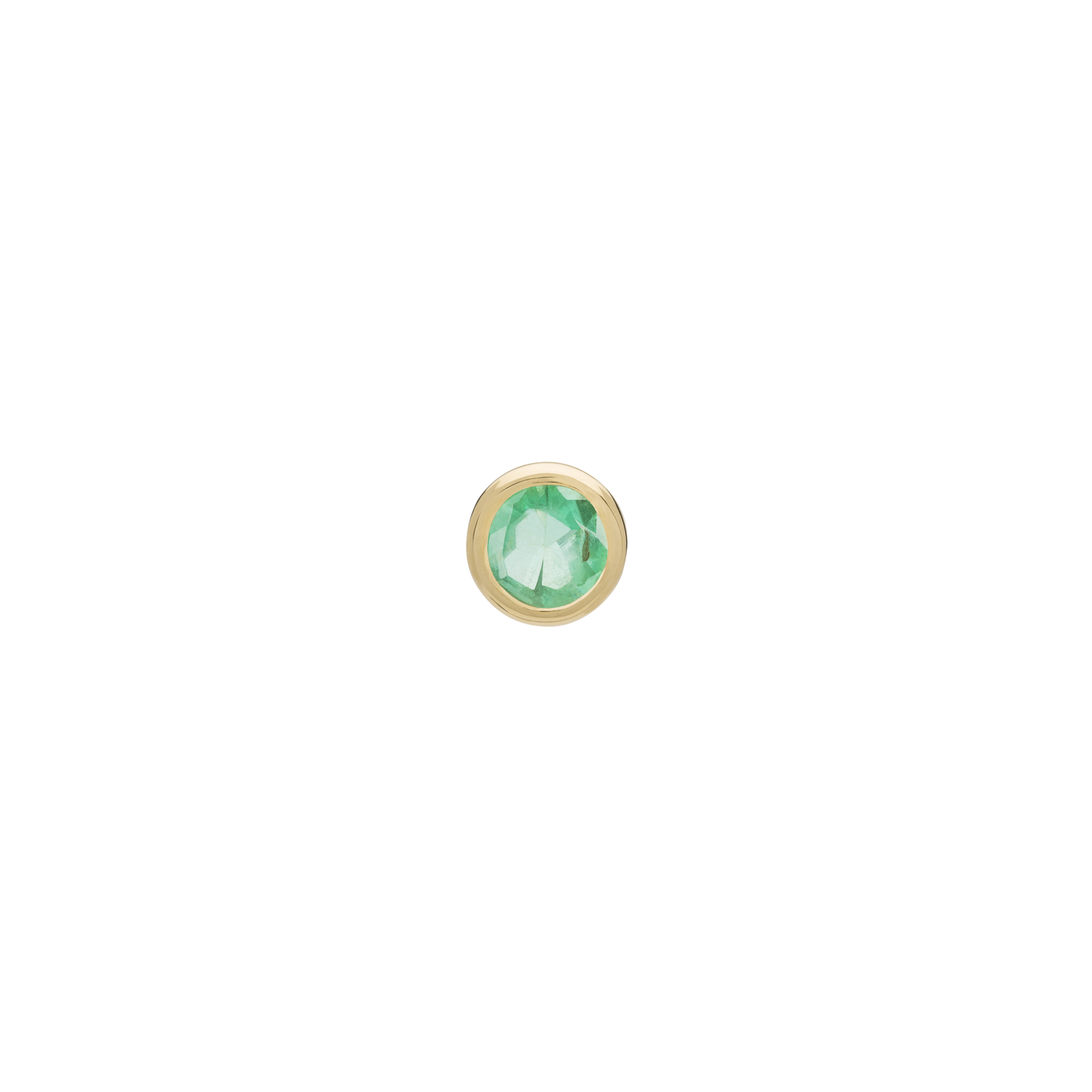 Bezel Set Round Gemstone Studs