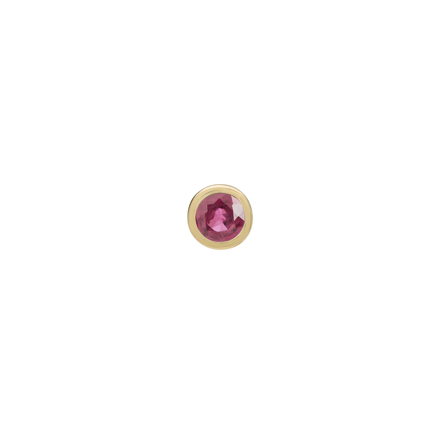 Bezel Set Round Gemstone Studs