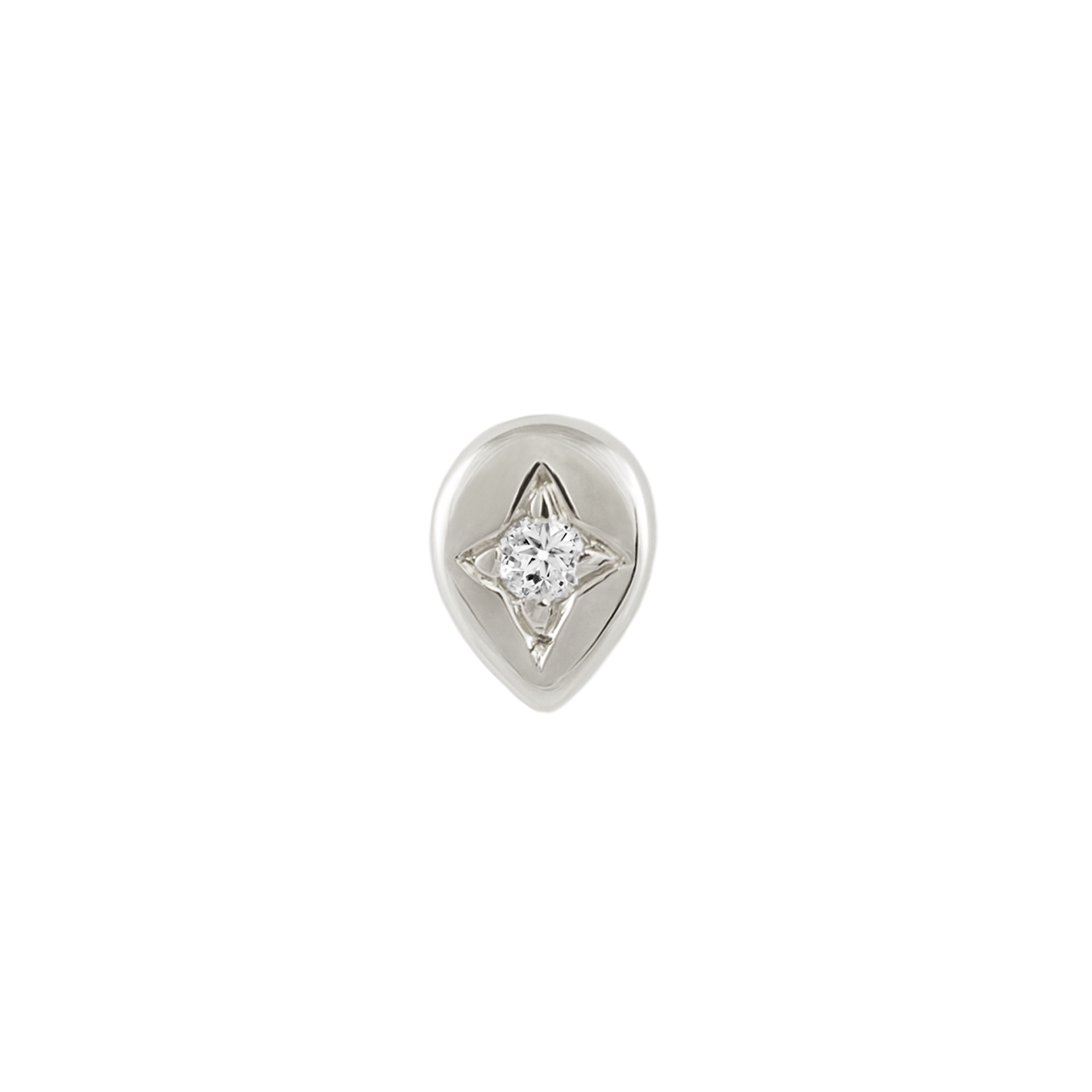 Star Set Diamond Stud white gold 