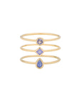 Tanzanite Stacking Rings