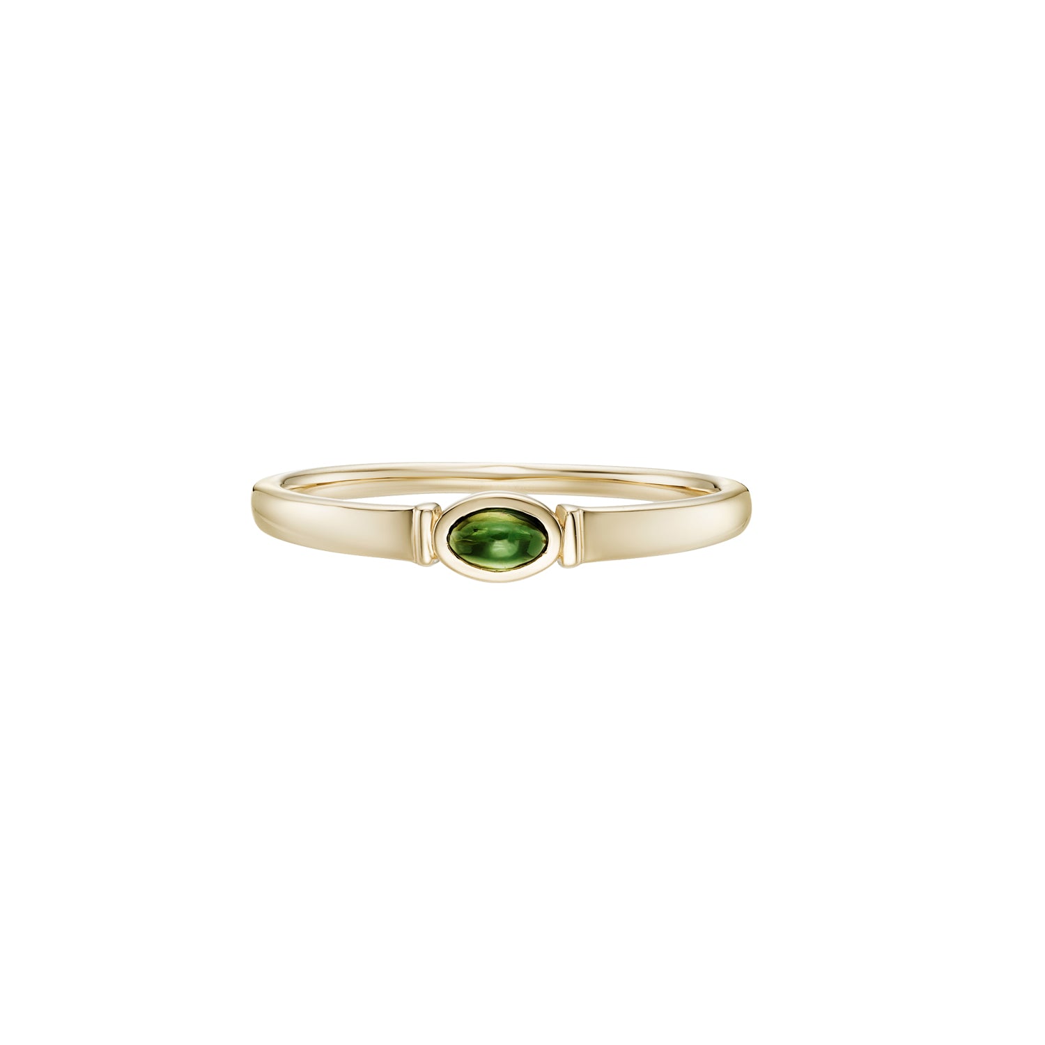 Rondelle Tapered Gemstone Ring