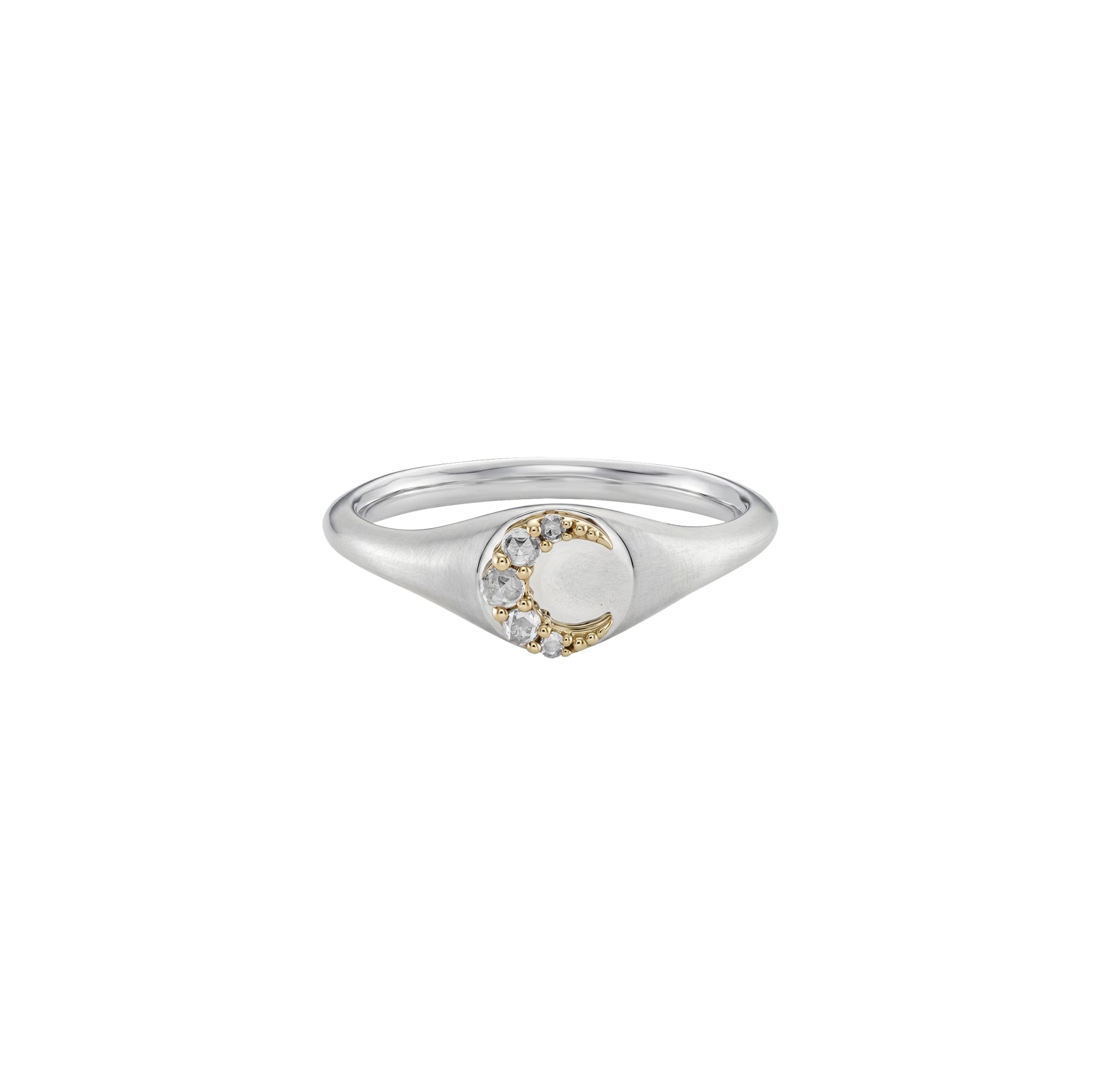 Mini Polaris Diamond Crescent Ring