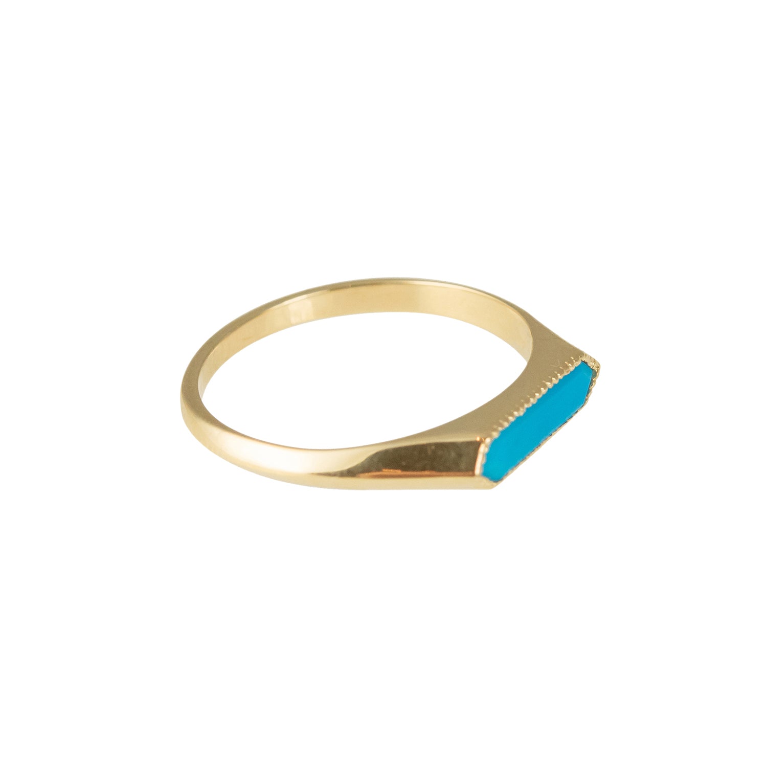 Astra Hexa Turquoise Pinky Ring